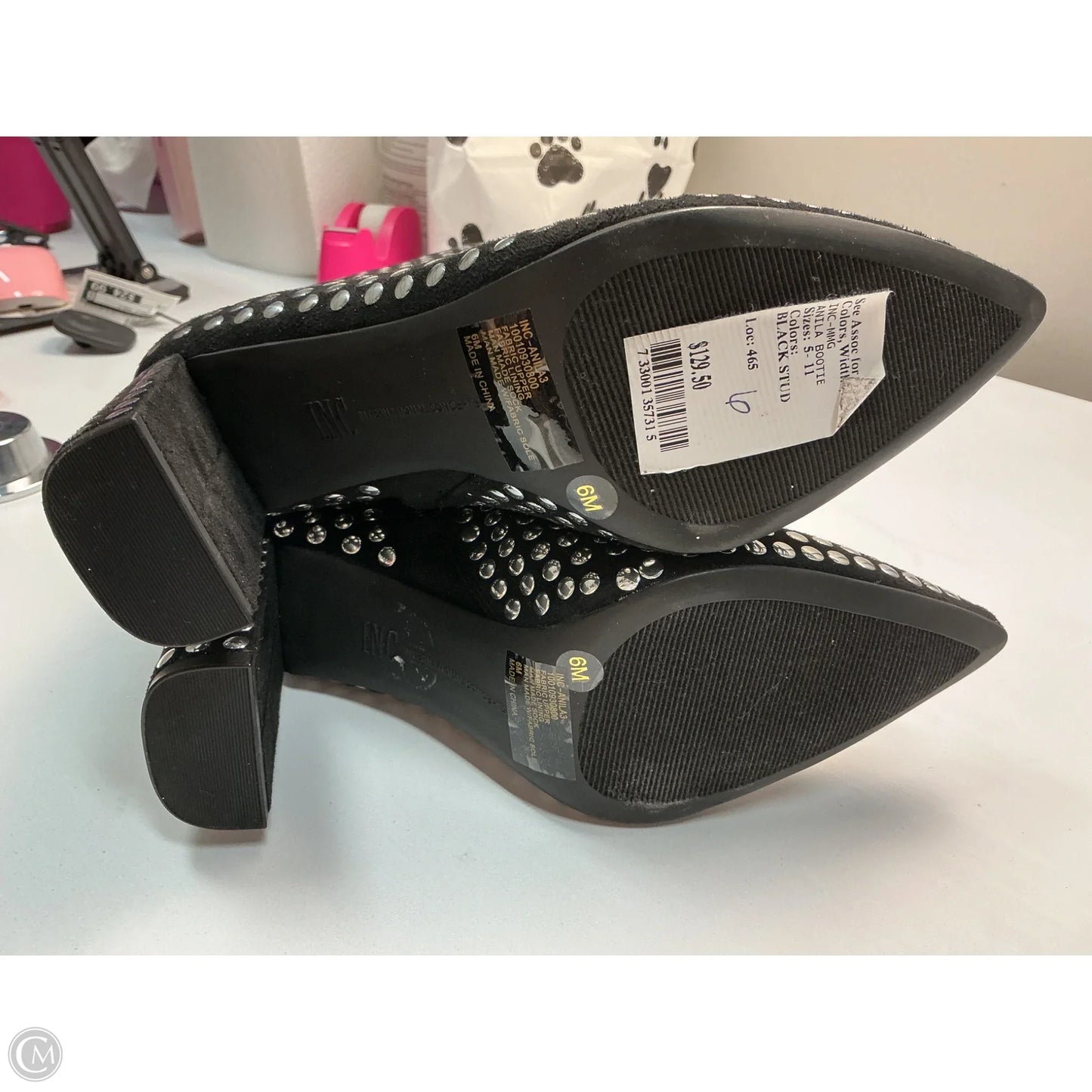 Boots Ankle Heels By Inc In Black, Size: 6