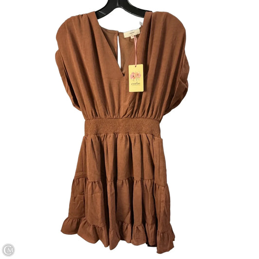 Dress Casual Midi By Entro In Brown, Size: S