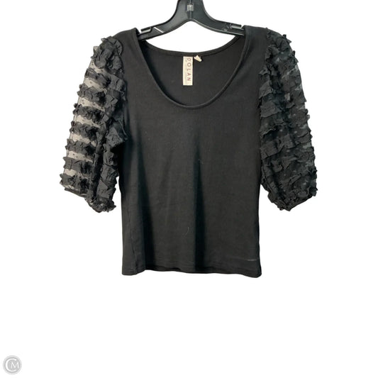 Top Short Sleeve By Dolan Left Coast In Black, Size: M