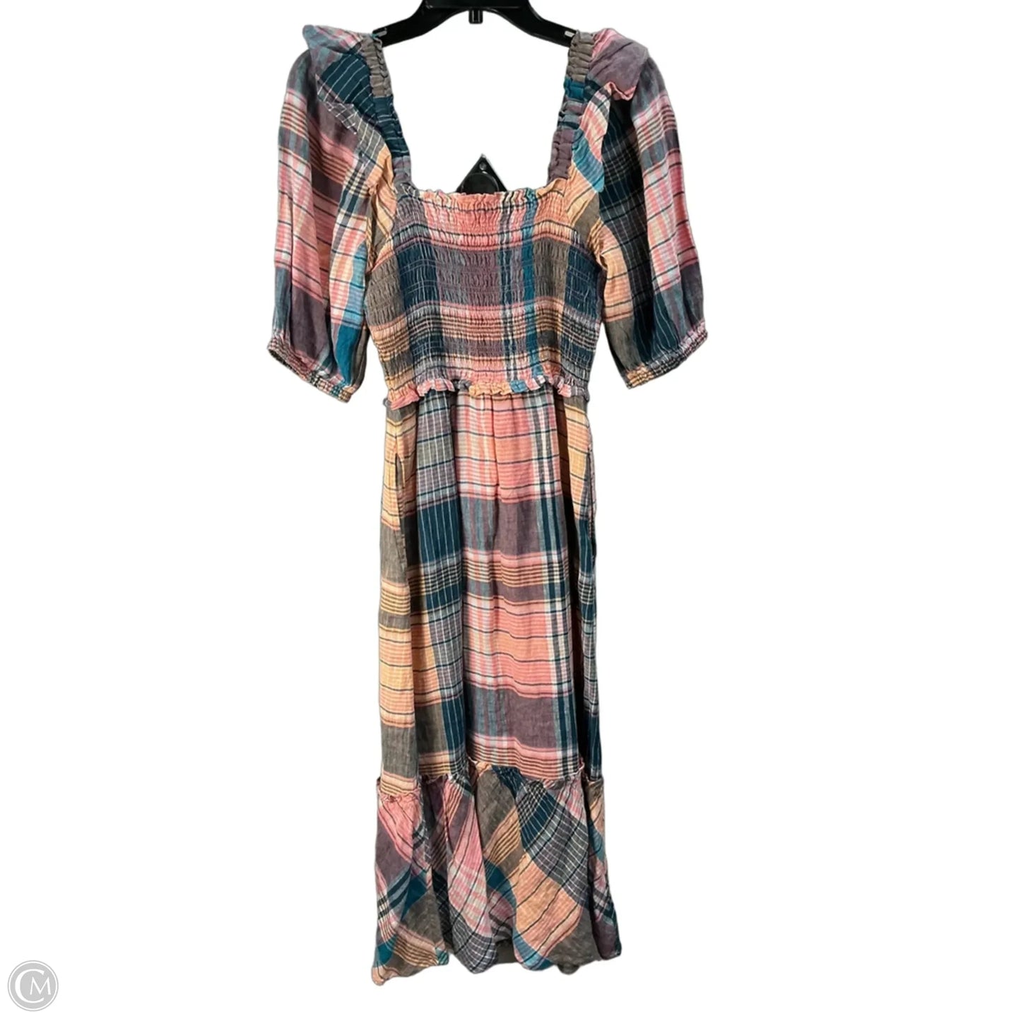 Dress Party Midi By Vineyard Vines In Plaid Pattern, Size: Xs