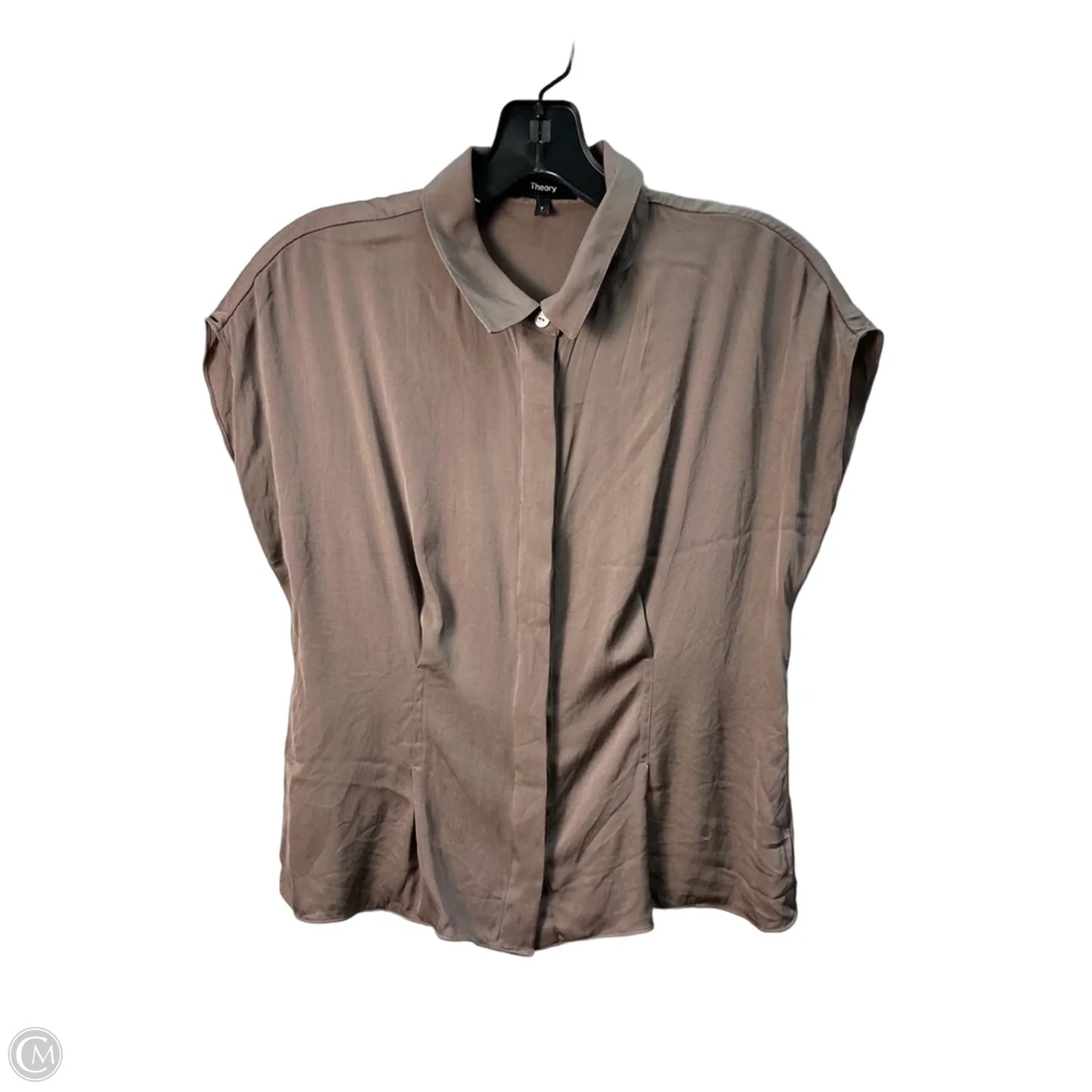 Top Sleeveless By Theory In Brown, Size: S