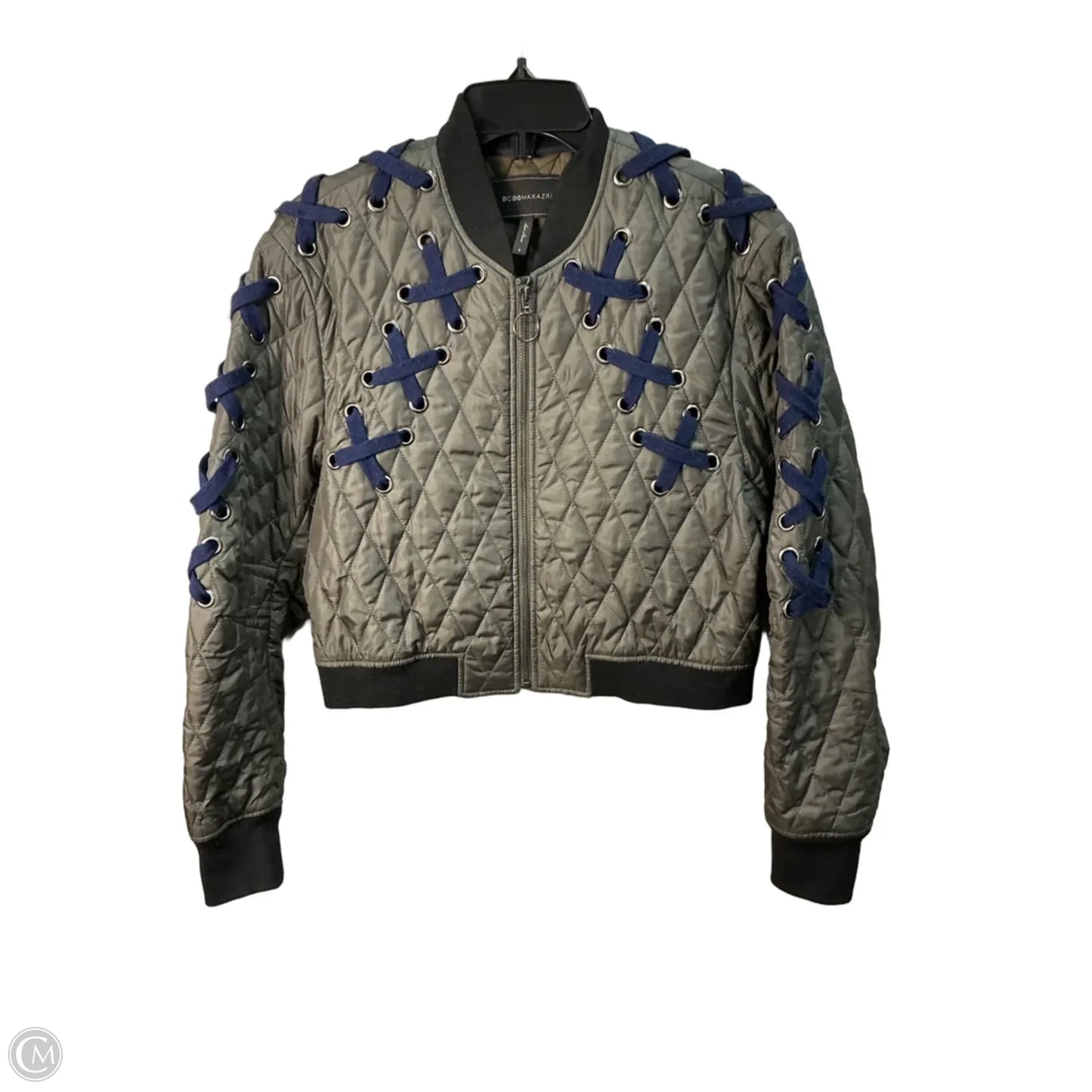 Jacket Puffer & Quilted By Bcbgmaxazria In Green, Size: S