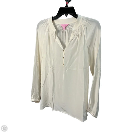 Top Long Sleeve Designer By Lilly Pulitzer In White, Size: Xs
