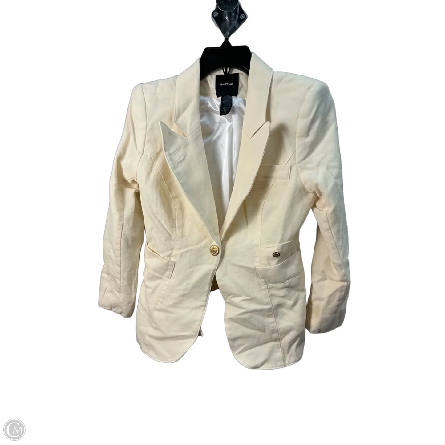 Blazer Designer By Neiman Marcus In Cream, Size: S
