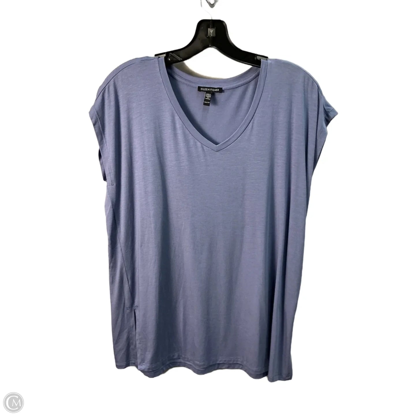 Top Short Sleeve Basic By Eileen Fisher In Blue, Size: Xxs