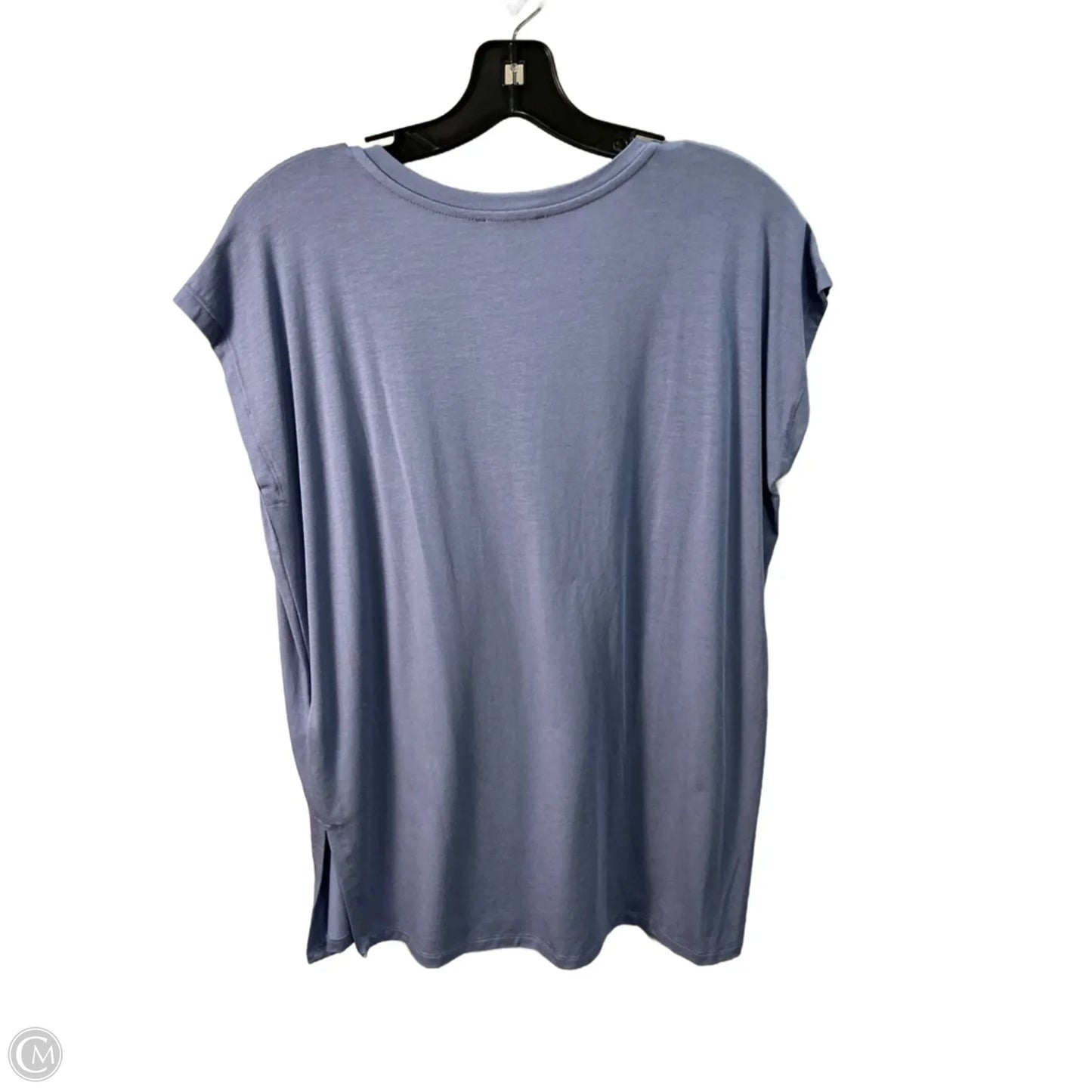 Top Short Sleeve Basic By Eileen Fisher In Blue, Size: Xxs
