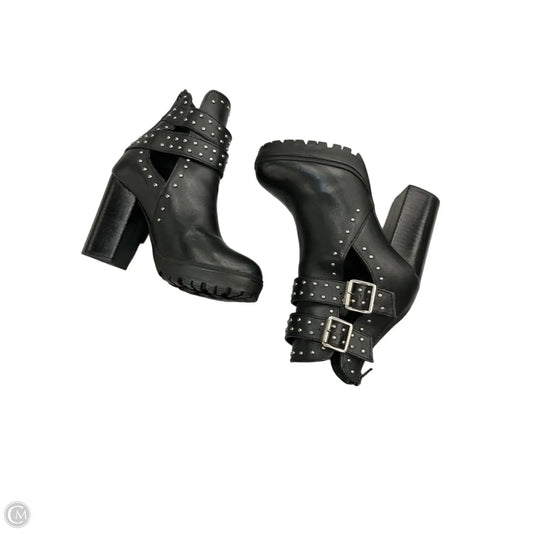 Boots Ankle Heels By Steve Madden In Black, Size: 5.5