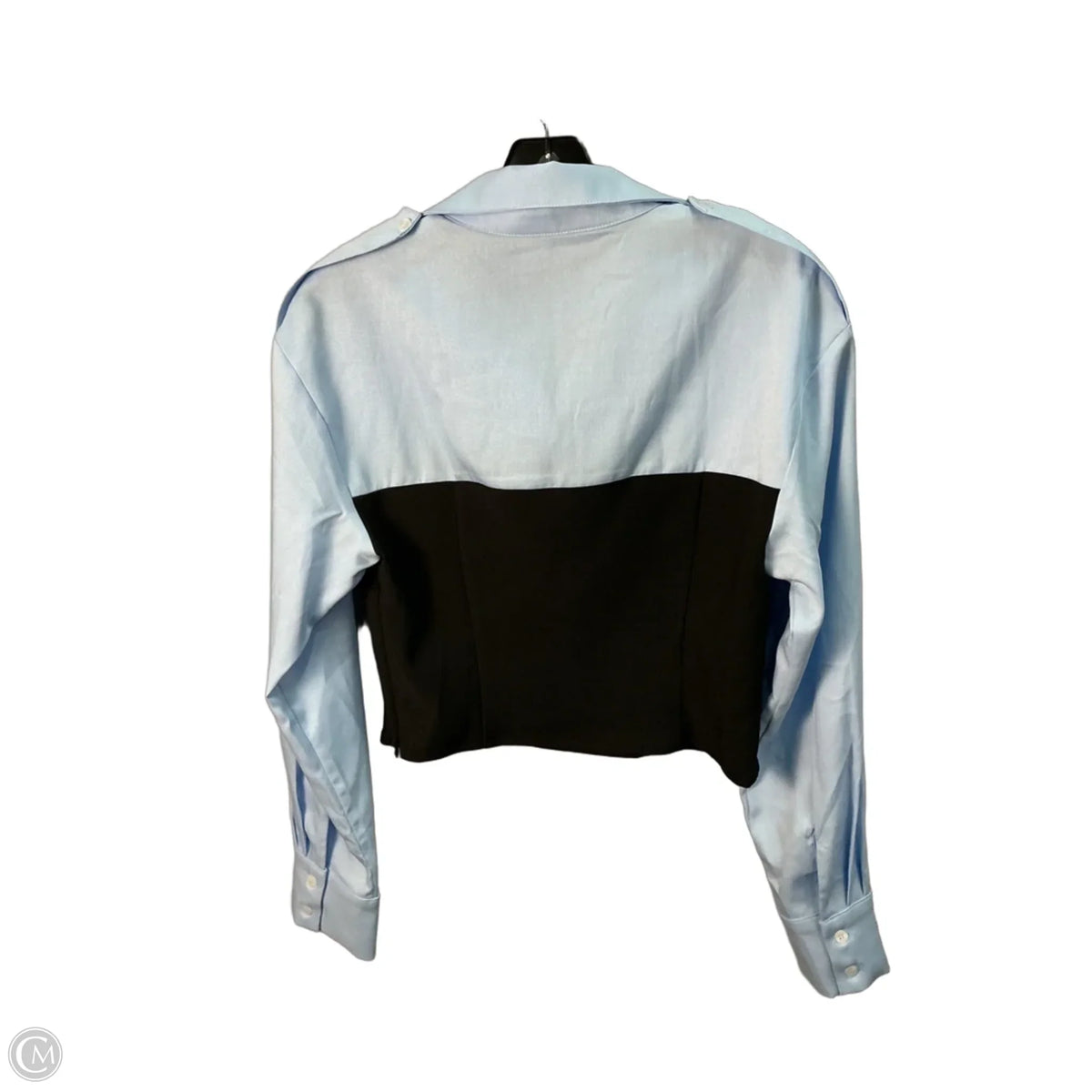 Top Long Sleeve By Commense In Blue, Size: L