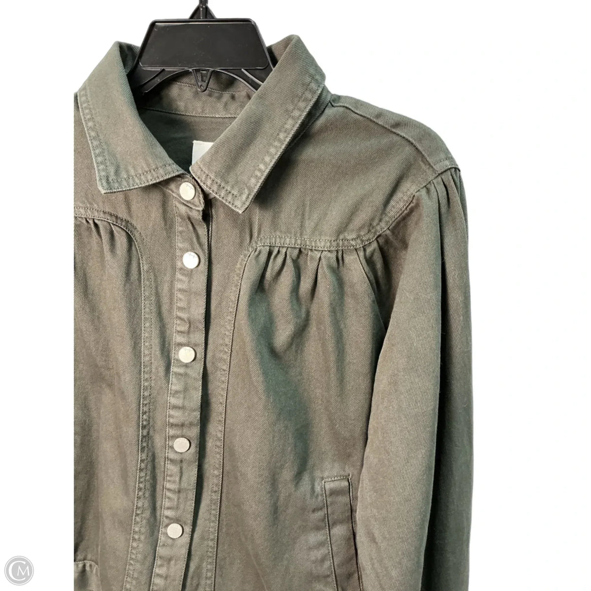 Jacket Denim By Habitual In Green, Size: L