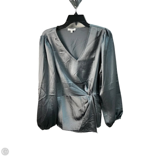 Top Long Sleeve By Pleione In Green, Size: M