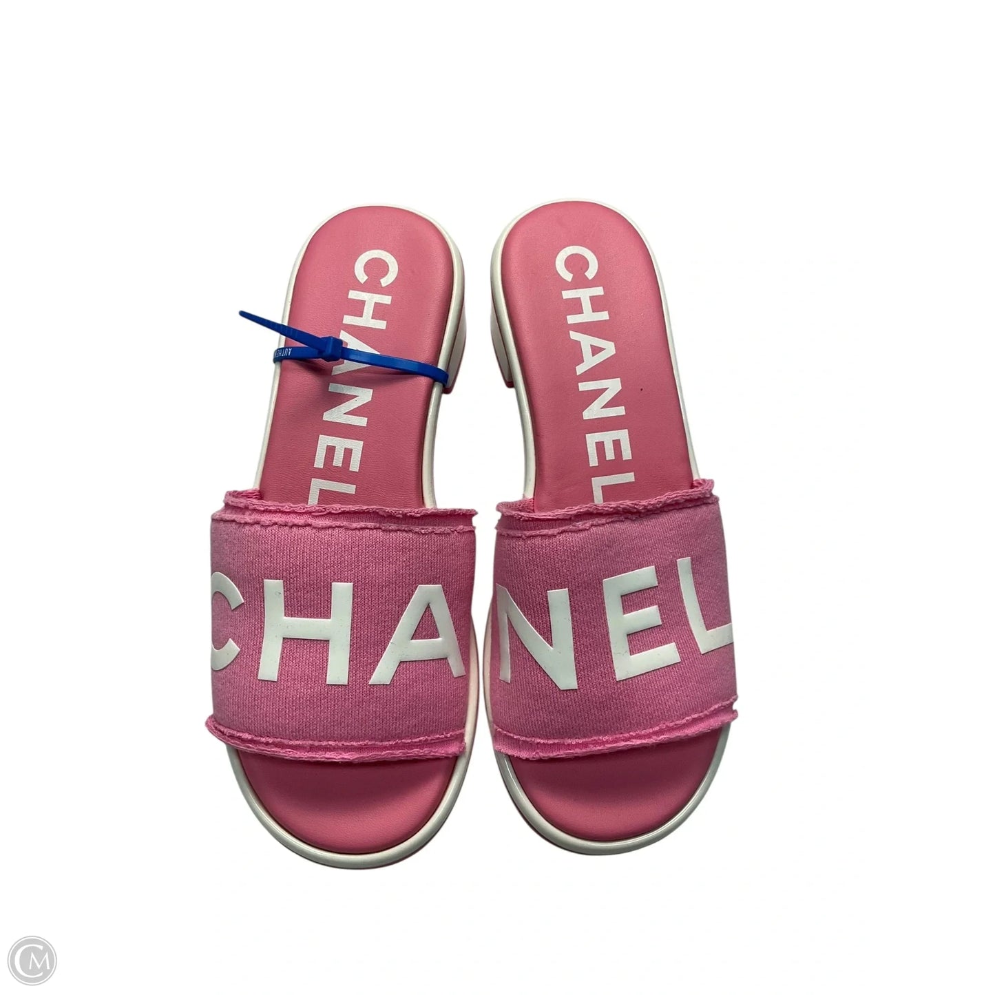 Sandals Luxury Designer By Chanel In Pink, Size: 7