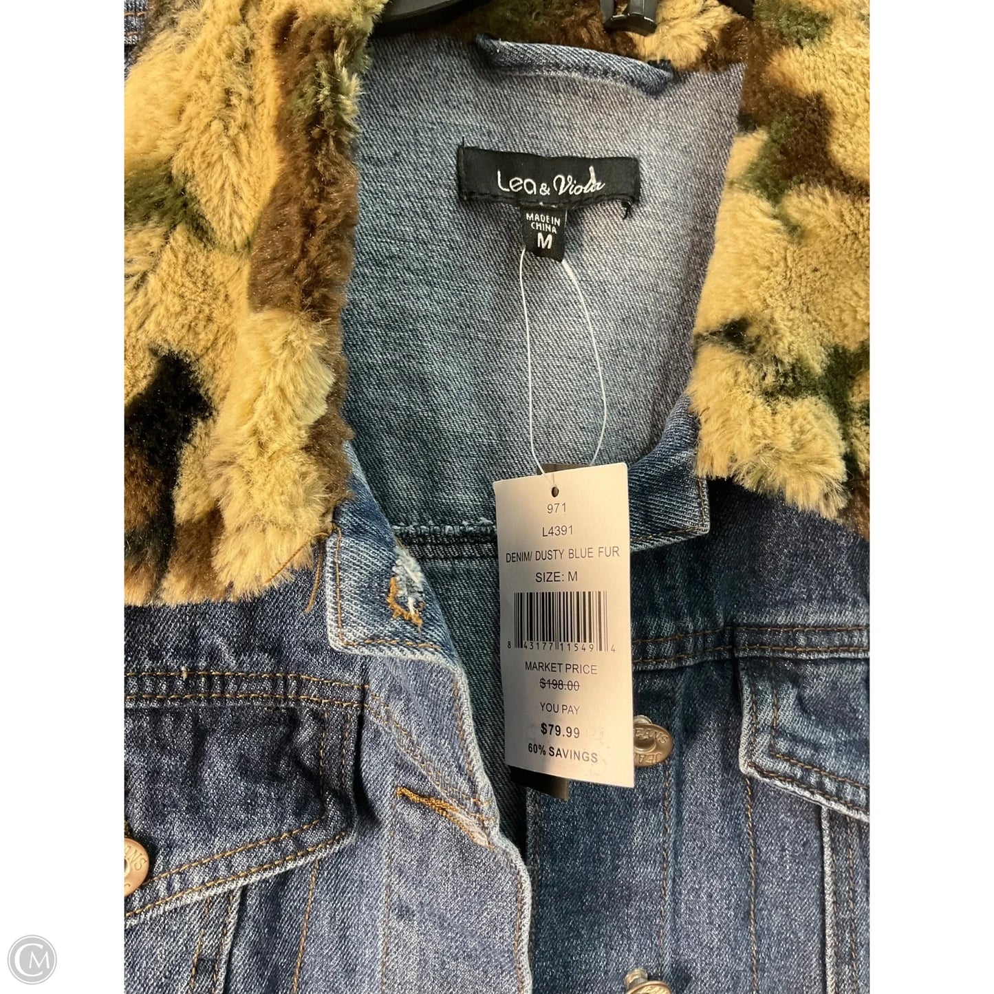 Jacket Denim By Lea & Viola In Blue, Size: M
