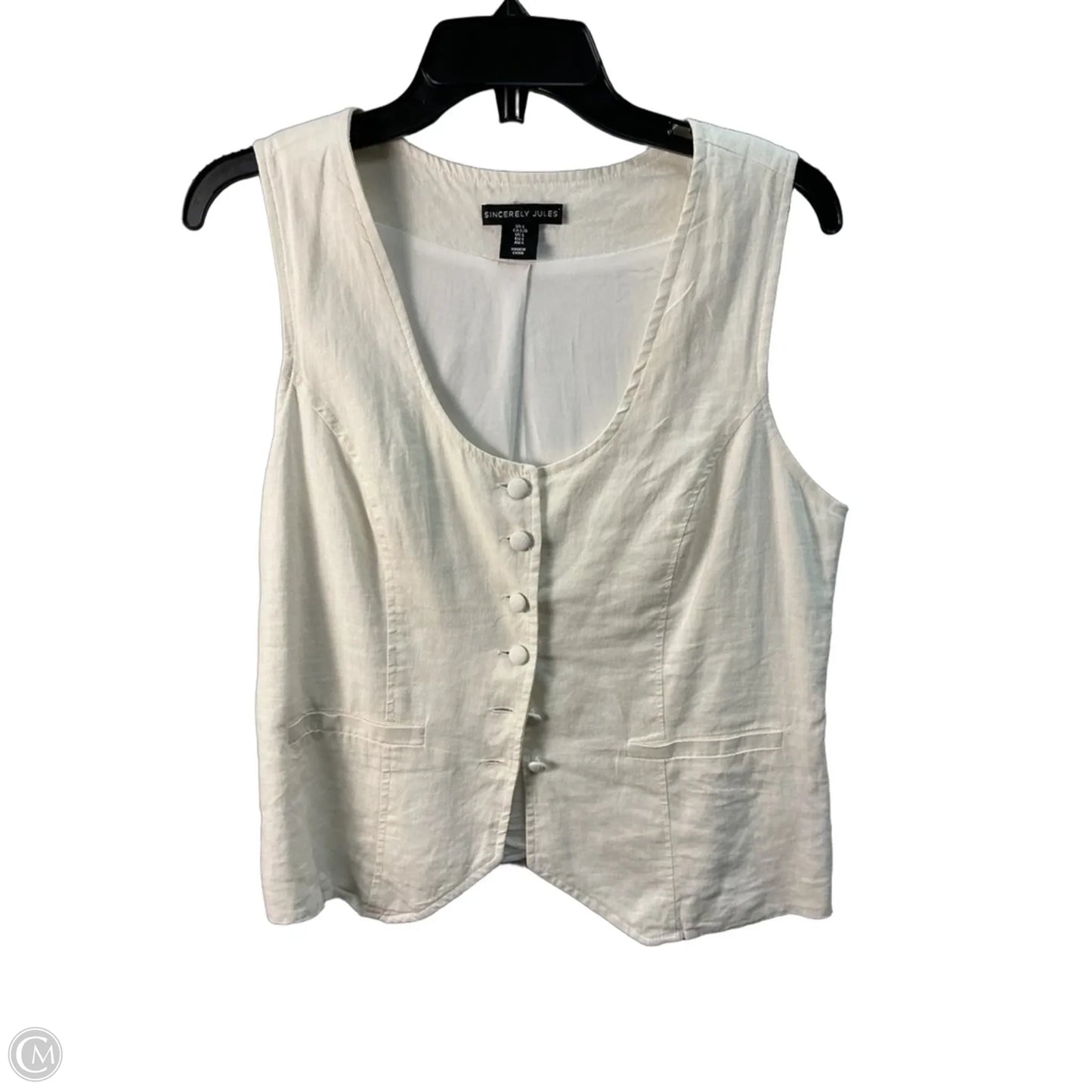 Vest Other By Sincerely Jules In Cream, Size: L