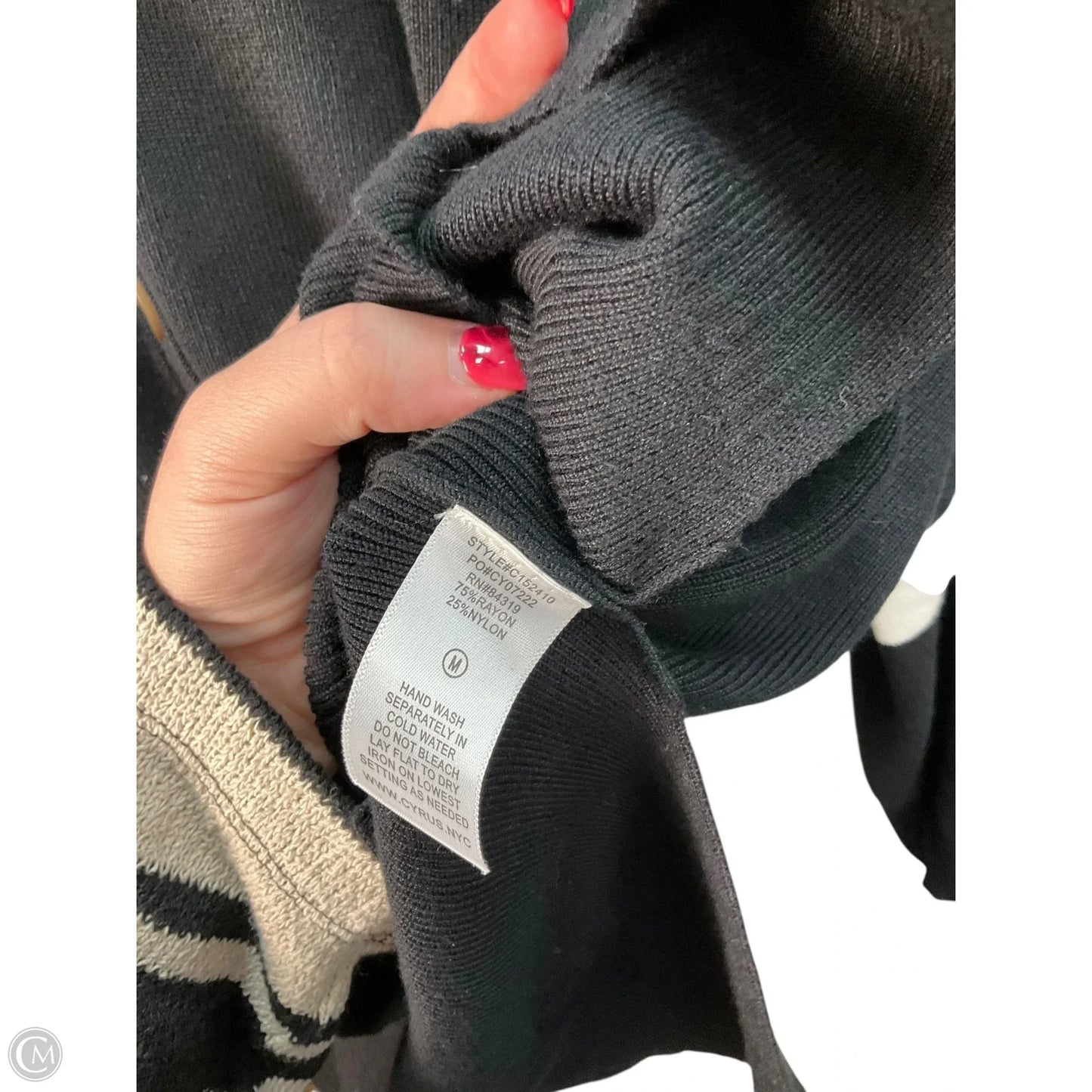 Sweater Cardigan By Cyrus In Black, Size: M