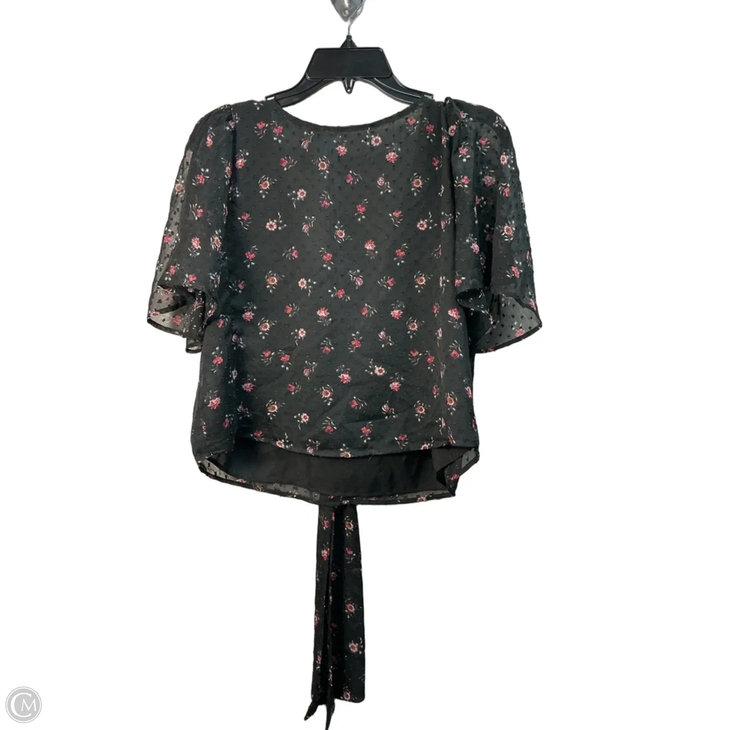 Top Short Sleeve By Loft In Black, Size: S