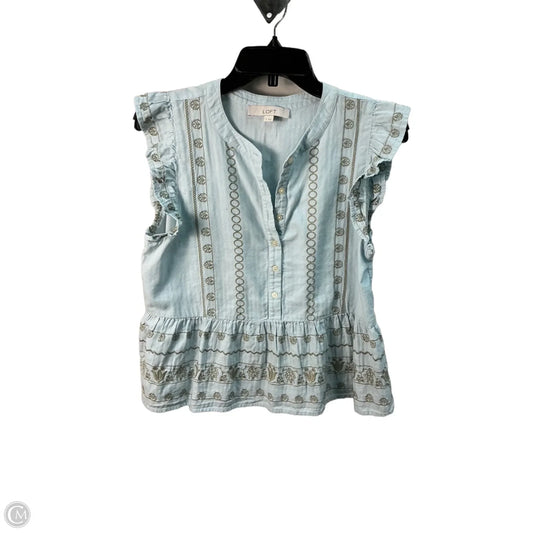 Top Sleeveless By Loft In Blue, Size: S