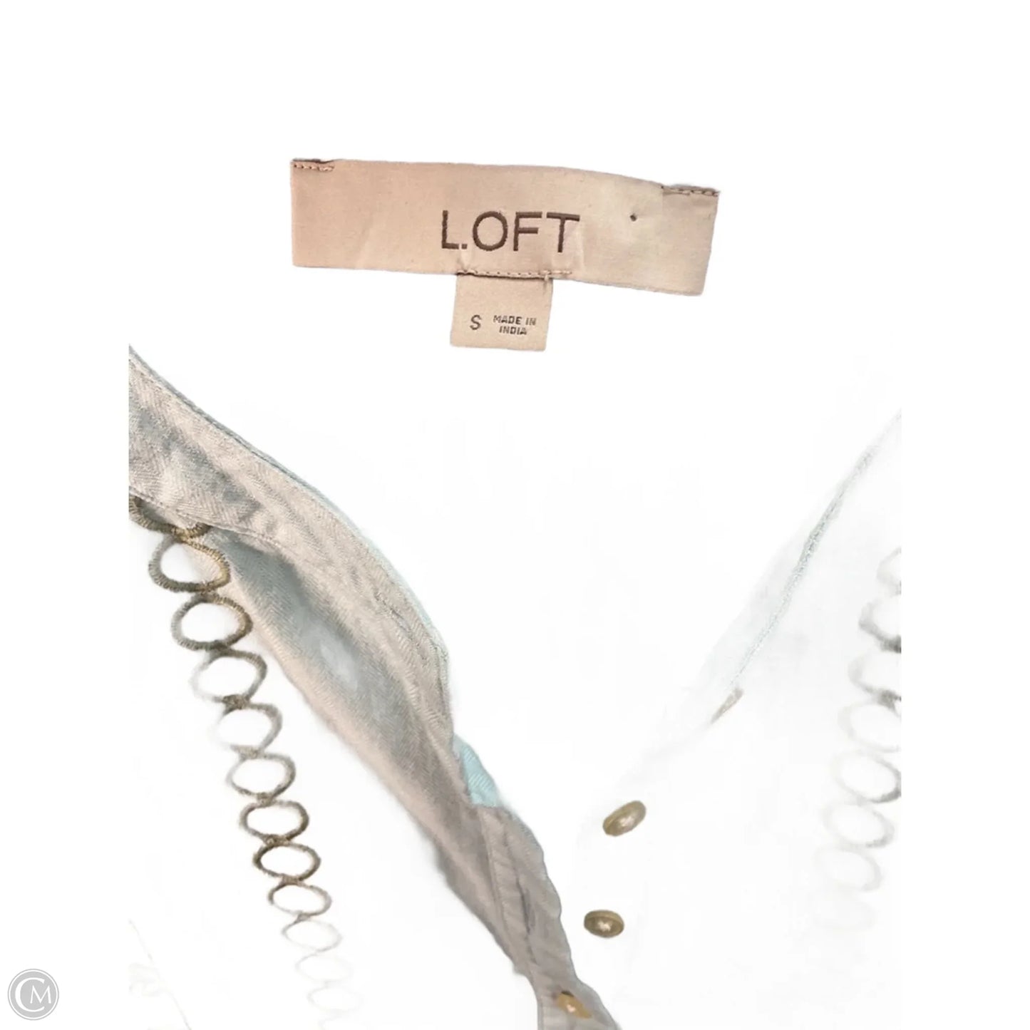 Top Sleeveless By Loft In Blue, Size: S