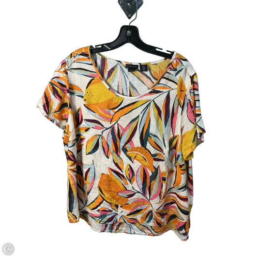 Top Short Sleeve By Tahari In Multi-colored, Size: 18
