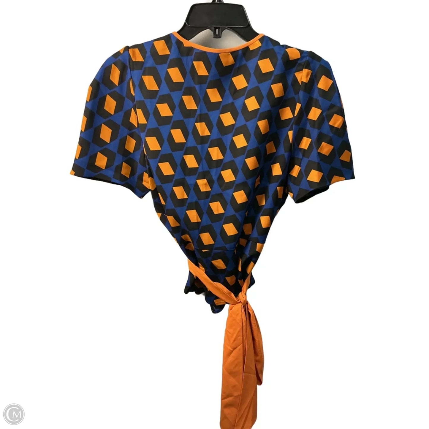 Top Short Sleeve Designer By Diane Von Furstenberg In Blue, Size: 8