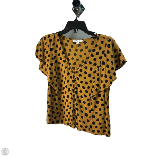 Top Short Sleeve By Madewell In Animal Print, Size: S