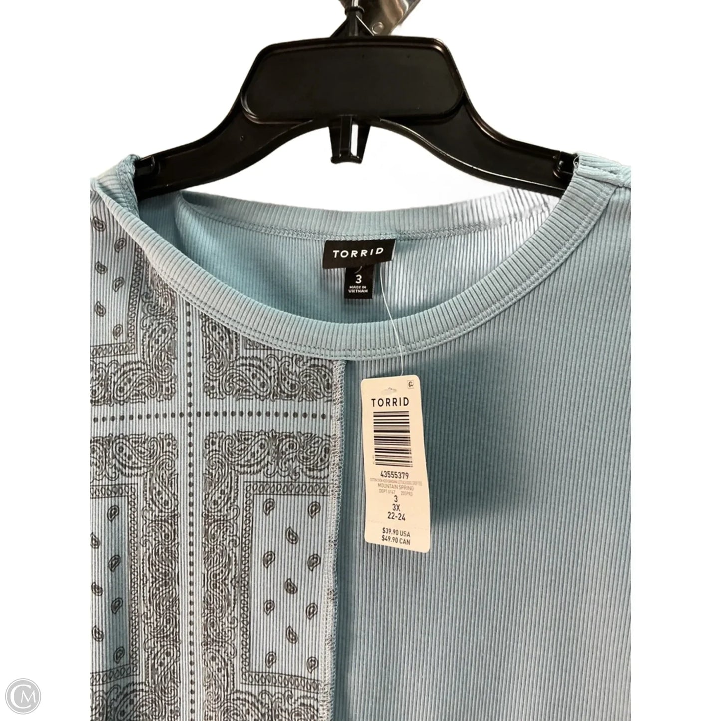 Top Short Sleeve By Torrid In Blue, Size: 22