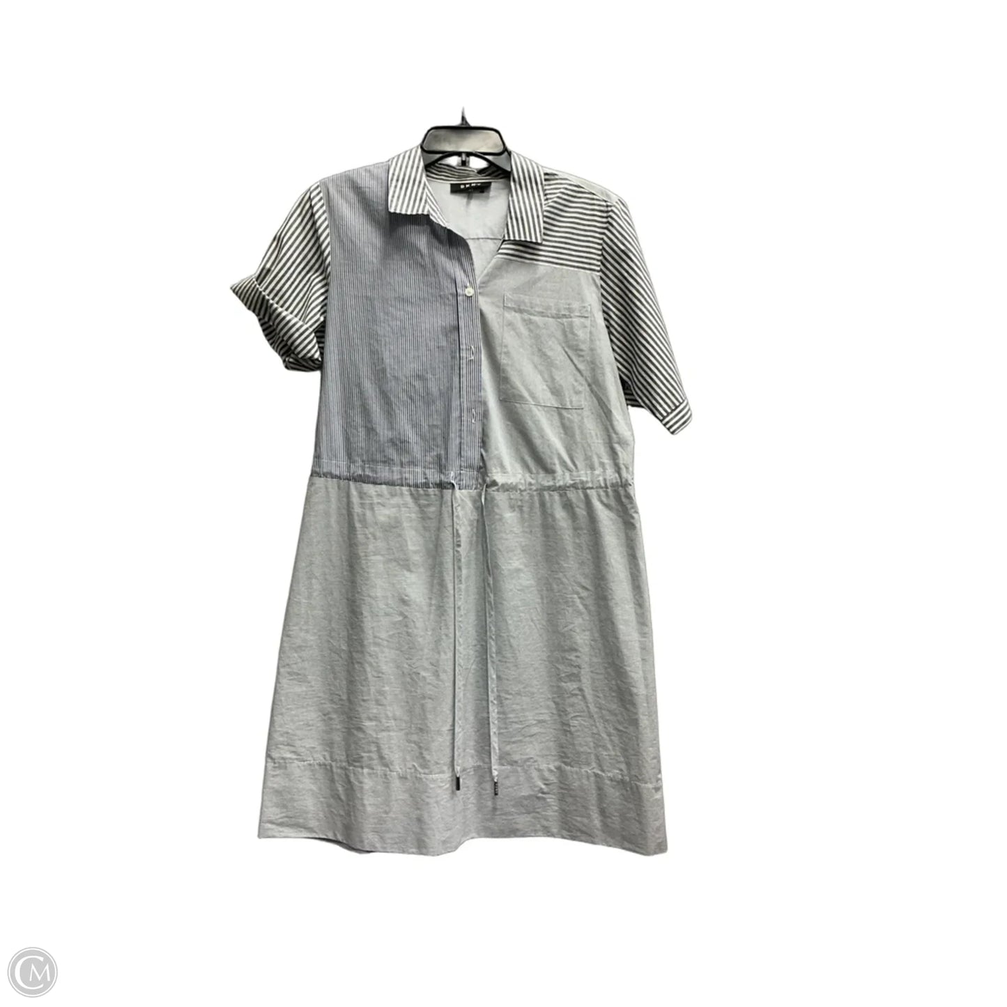 Dress Casual Midi By Dkny In Striped Pattern, Size: M