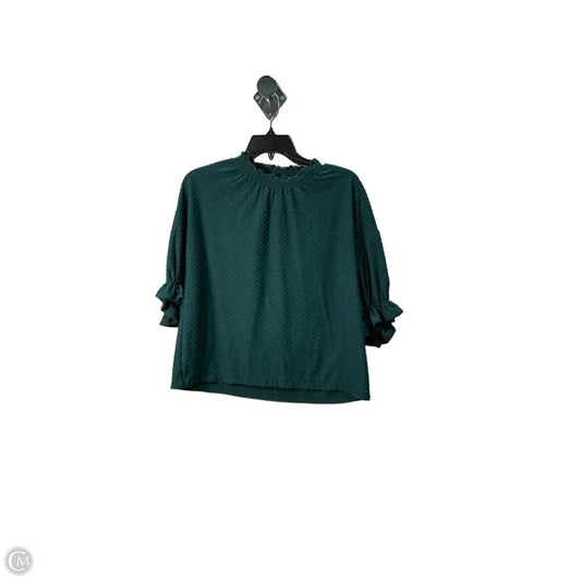 Top Short Sleeve By Madewell In Green, Size: M
