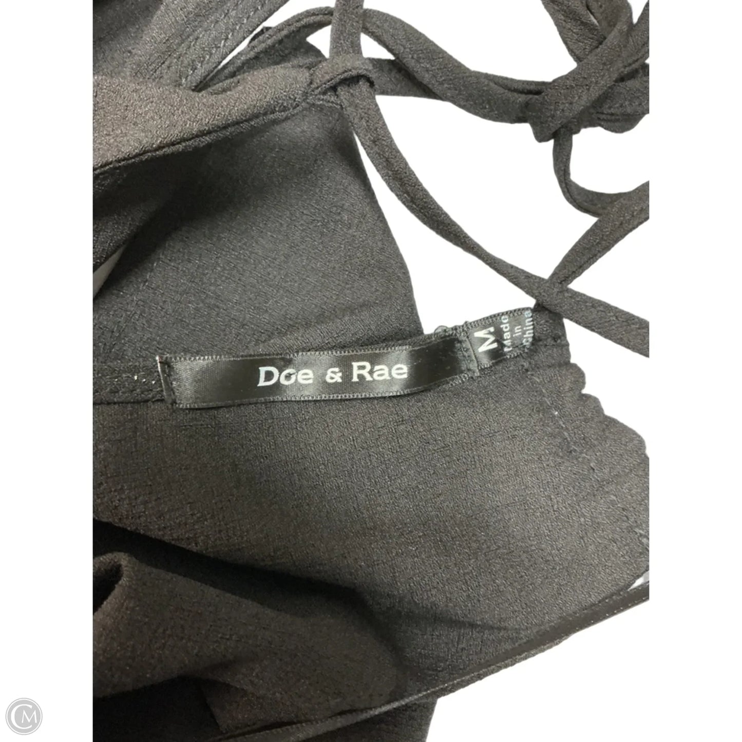 Top Short Sleeve By Doe & Rae In Black, Size: M