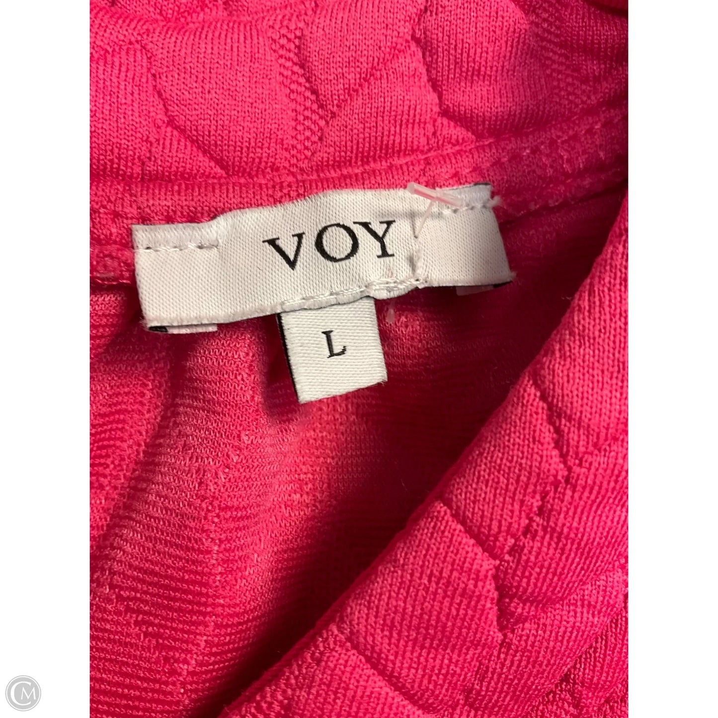 Top Short Sleeve By Voy In Pink, Size: L