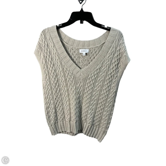 Vest Sweater By Evereve In Tan, Size: L