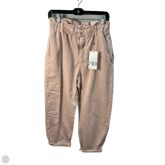 Pants Wide Leg By Zara In Pink, Size: 6
