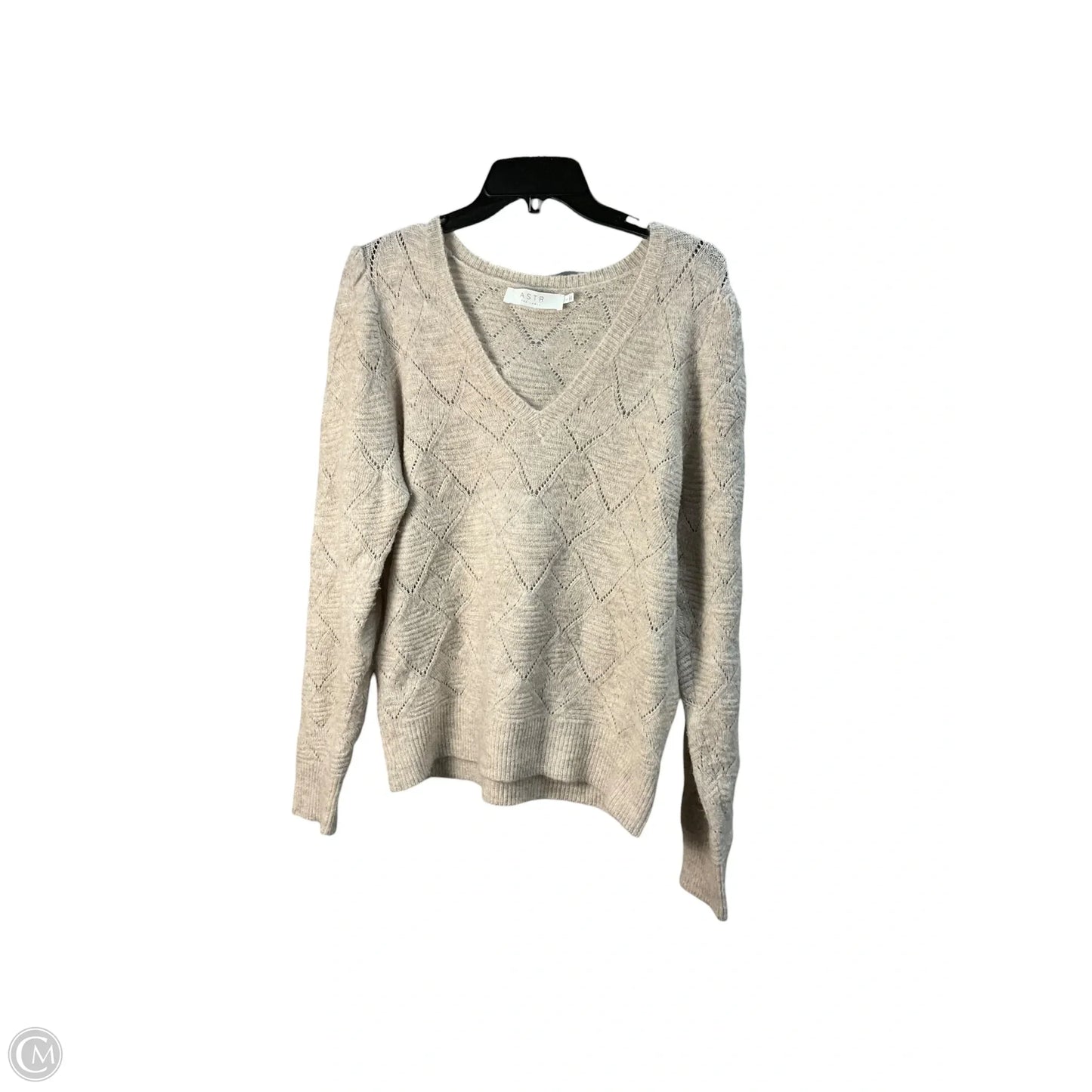 Sweater By Astr In Tan, Size: L