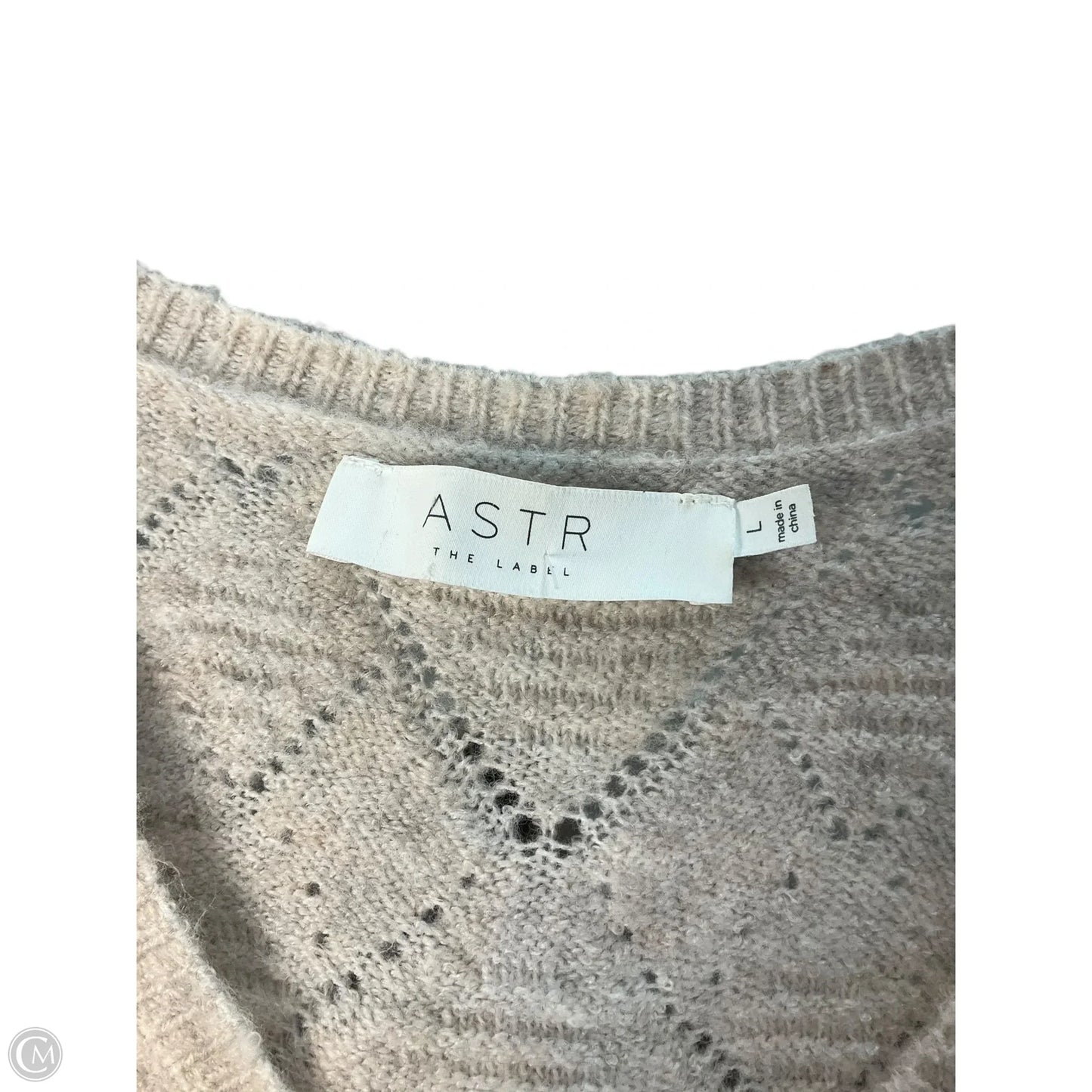 Sweater By Astr In Tan, Size: L