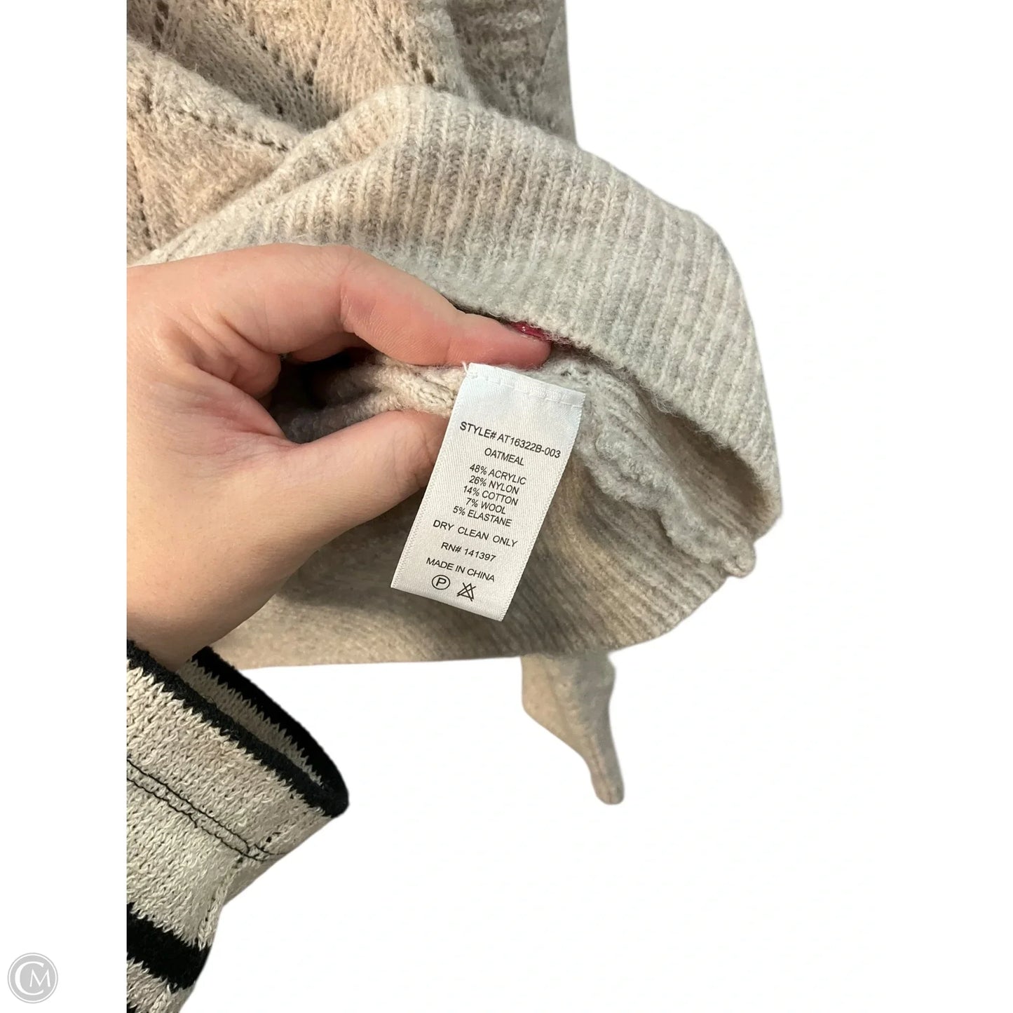 Sweater By Astr In Tan, Size: L