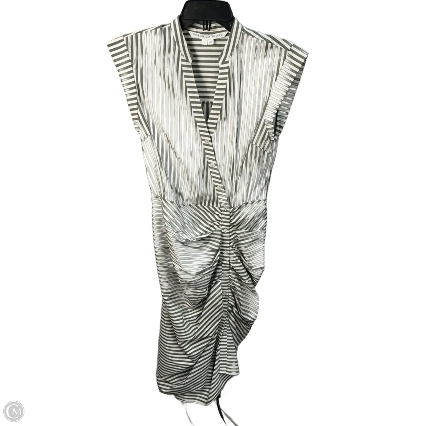 Dress Casual Midi By Veronica Beard In Striped Pattern, Size: Xs
