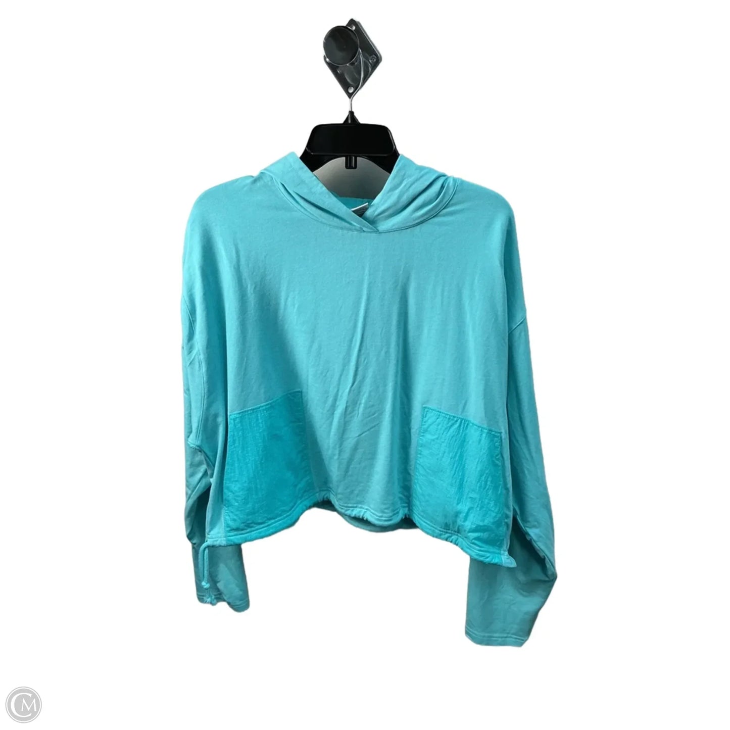 Athletic Sweatshirt Hoodie By Outdoor Voices In Teal, Size: S