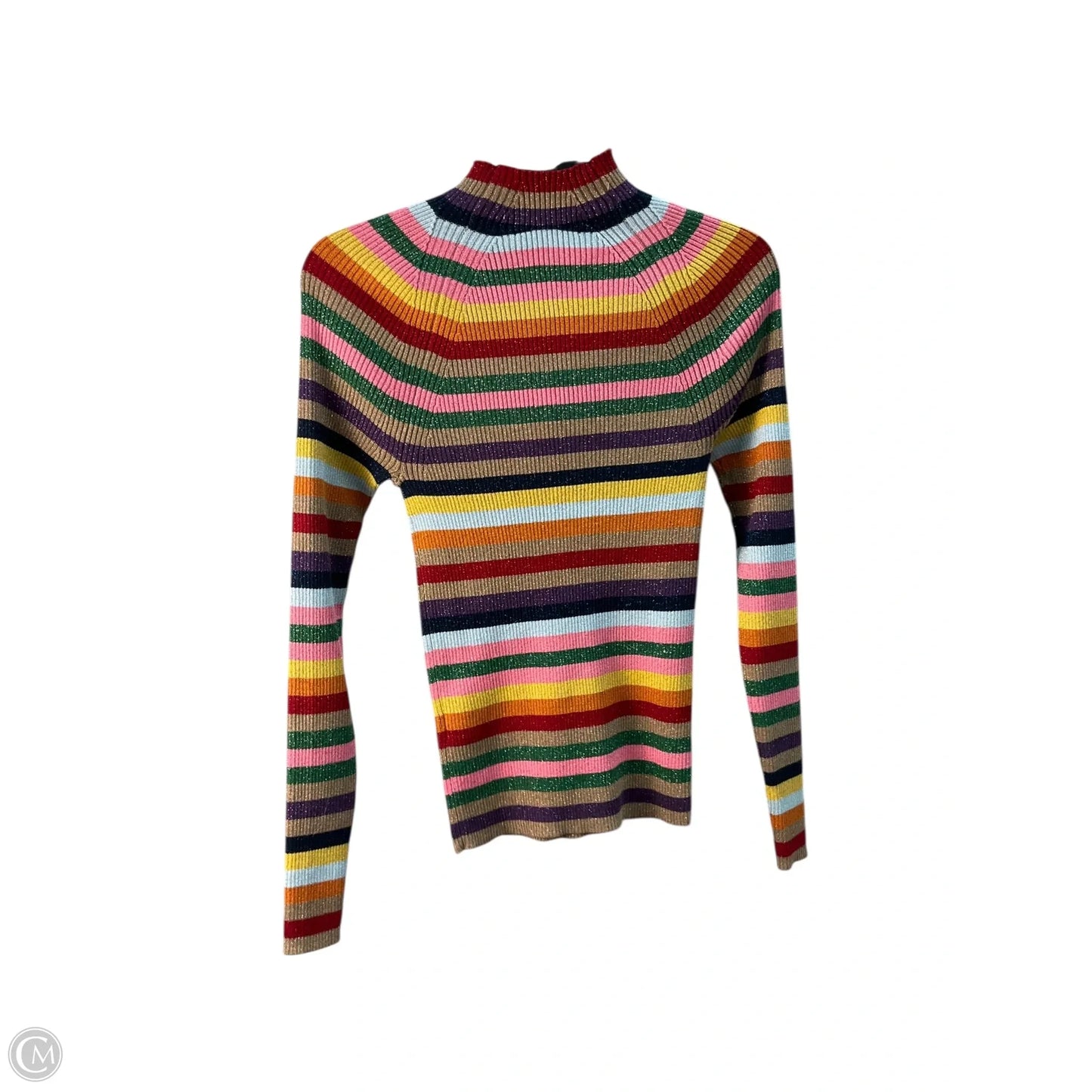 Top Long Sleeve By Boden In Striped Pattern, Size: M