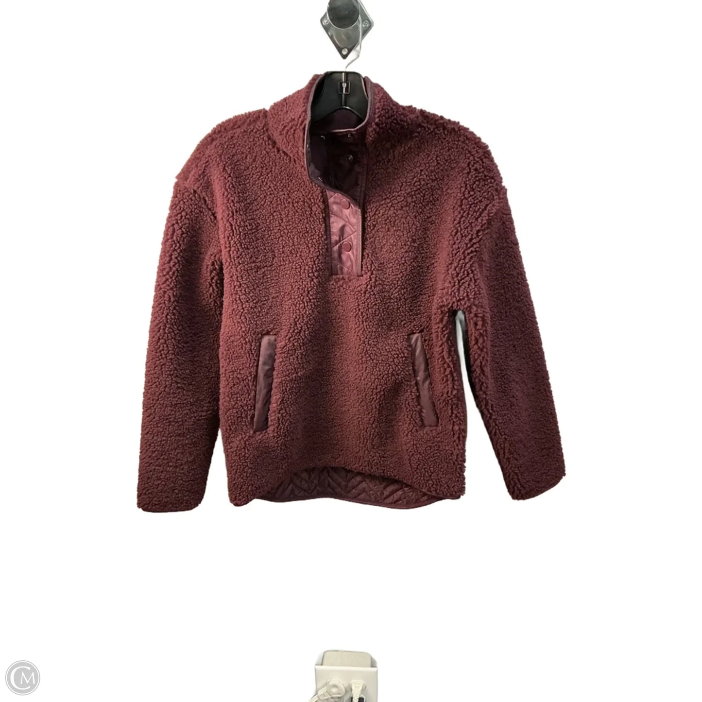 Athletic Sweatshirt Collar By Athleta In Maroon, Size: Xxs