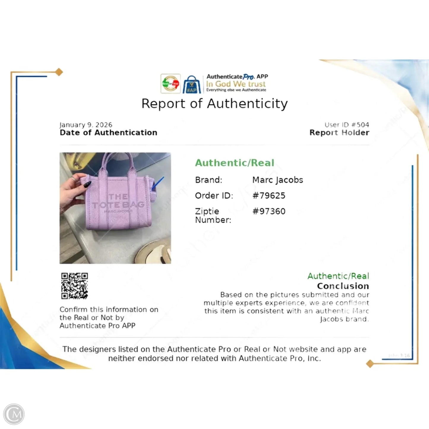 Tote Luxury Designer By Marc Jacobs, Size: Small