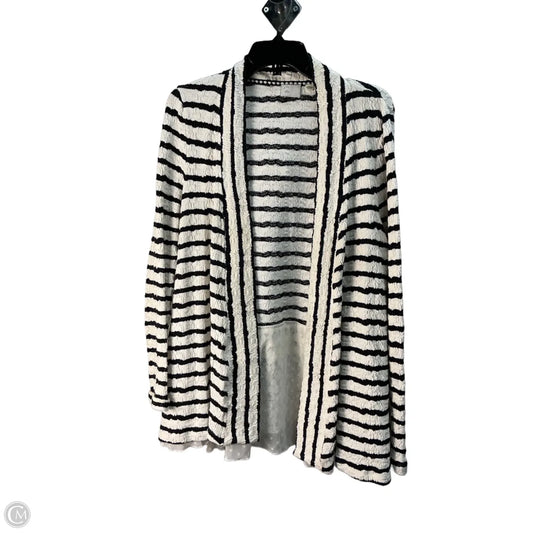 Sweater Cardigan By Anthropologie In Striped Pattern, Size: M