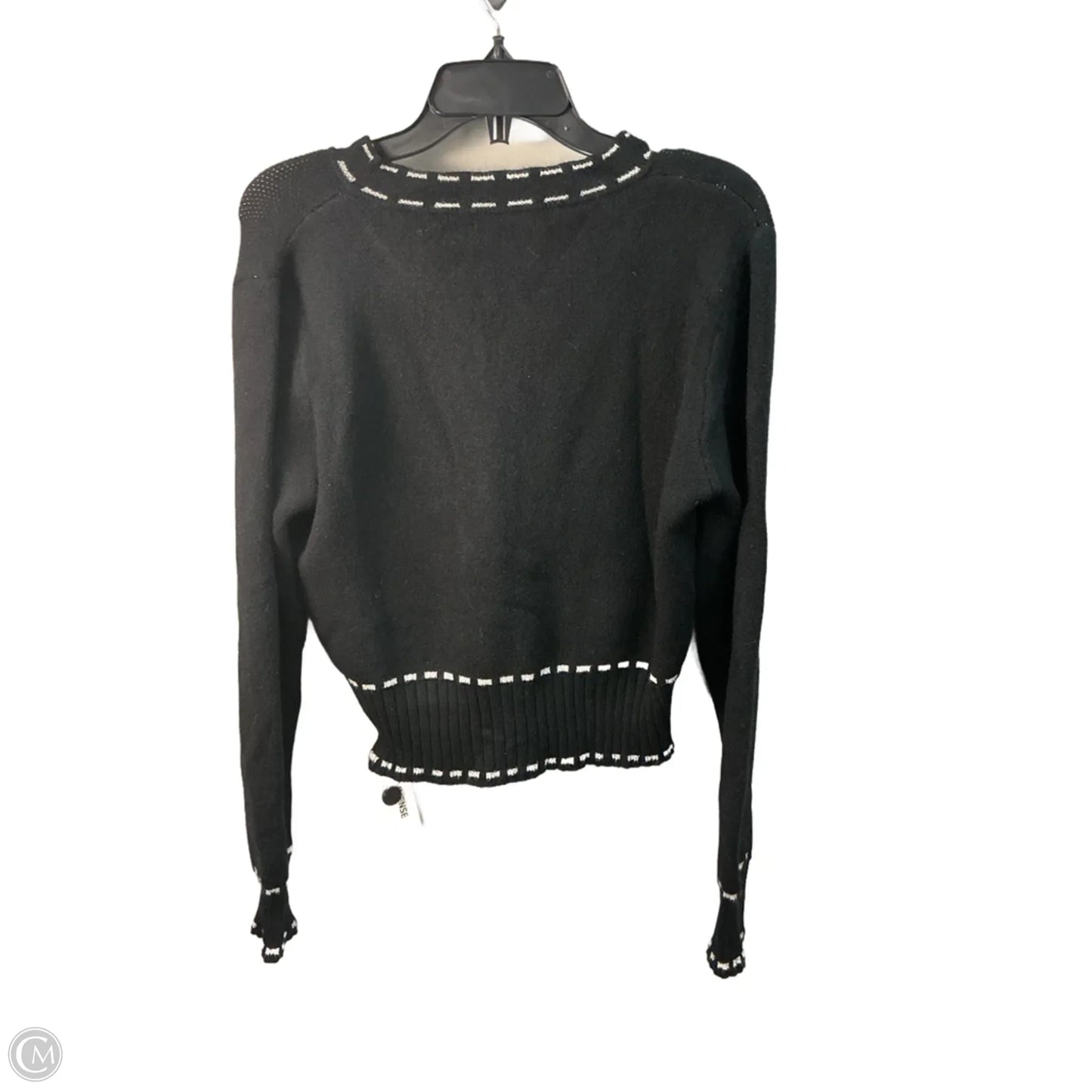 Sweater Cardigan By Commense In Black, Size: L