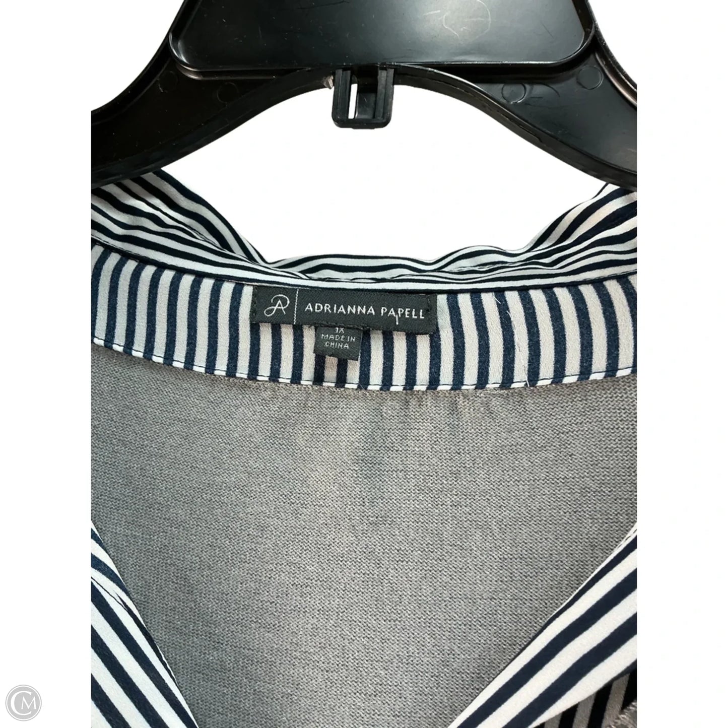 Top Long Sleeve By Adrianna Papell In Grey, Size: 16