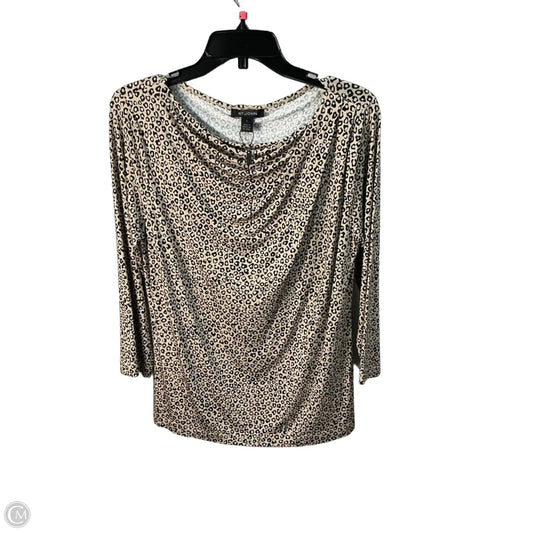 Top Long Sleeve Luxury Designer By St John Collection In Animal Print, Size: L