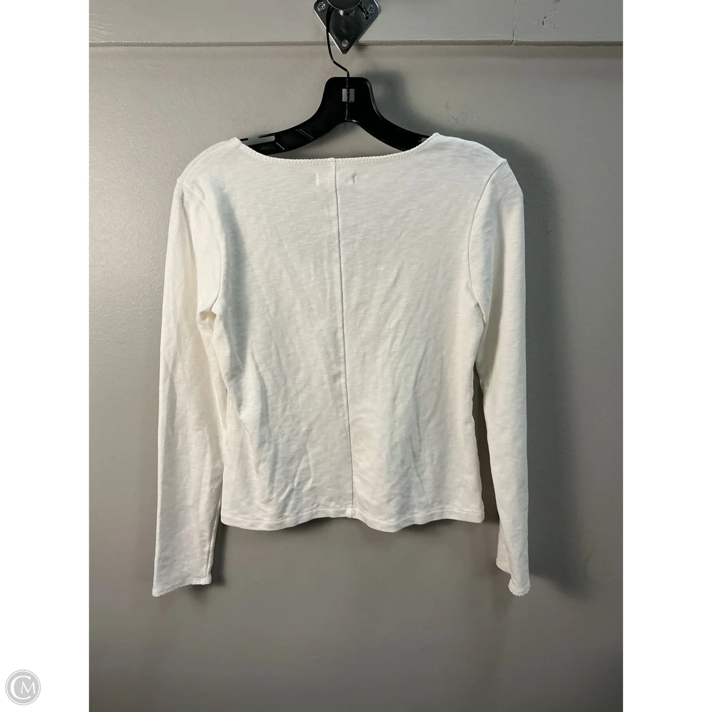 Top Long Sleeve By Madewell In White, Size: M