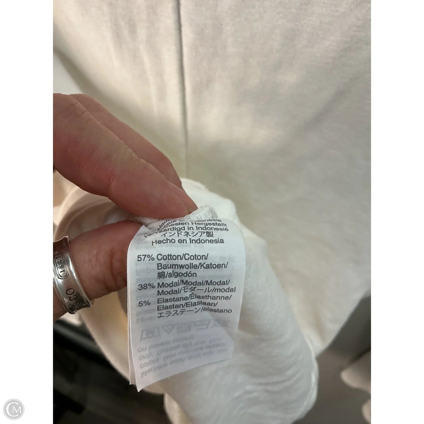 Top Long Sleeve By Madewell In White, Size: M