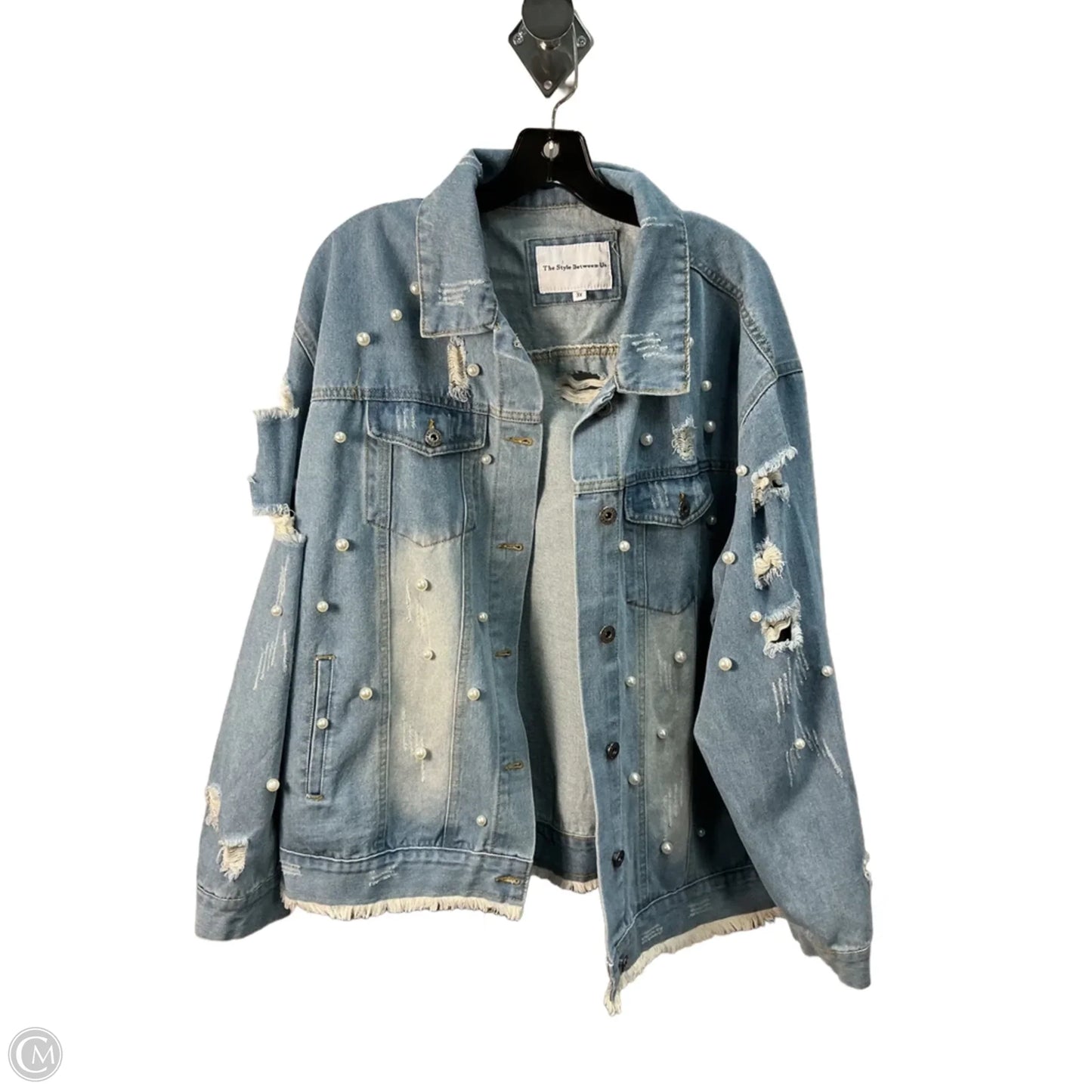 Jacket Denim By Clothes Mentor In Blue Denim, Size: 22