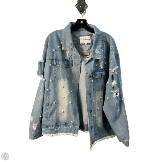 Jacket Denim By Clothes Mentor In Blue Denim, Size: 22