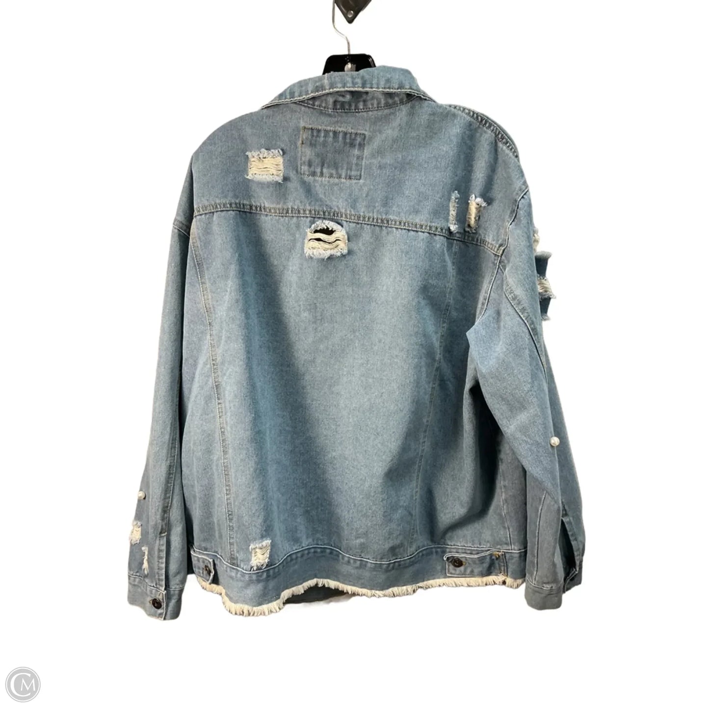 Jacket Denim By Clothes Mentor In Blue Denim, Size: 22