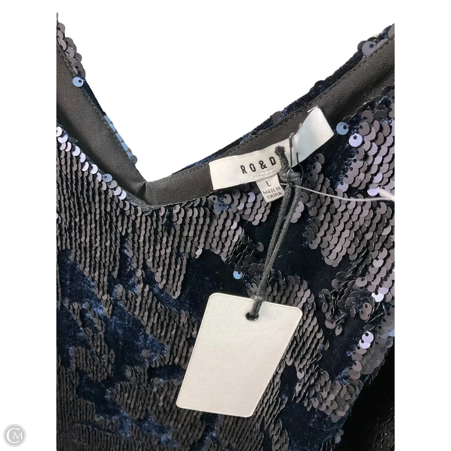 Top Sleeveless By Ro & De In Blue, Size: L