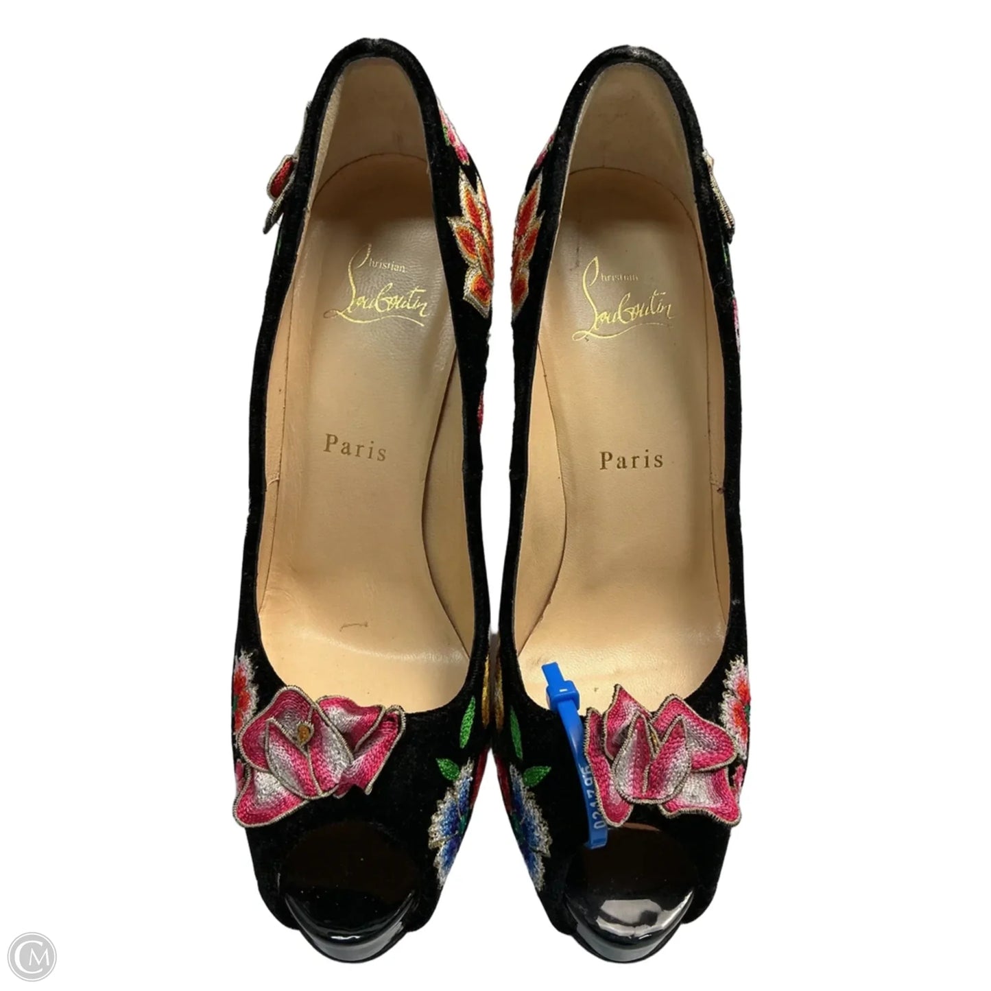Shoes Luxury Designer By Christian Louboutin In Black, Size: 8